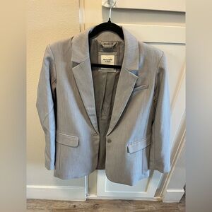 Abercrombie and Fitch Classic Suiting Blazer, Light Gray, Size Small